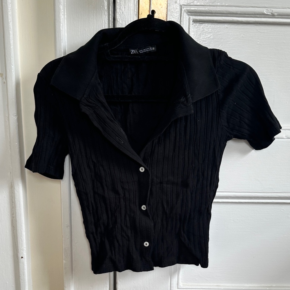 Cropper Zara Button Up Polo - Picture 1 of 1